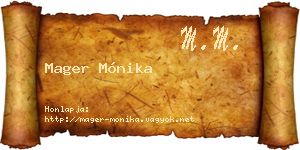 Mager Mónika névjegykártya