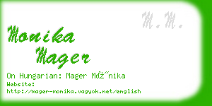 monika mager business card